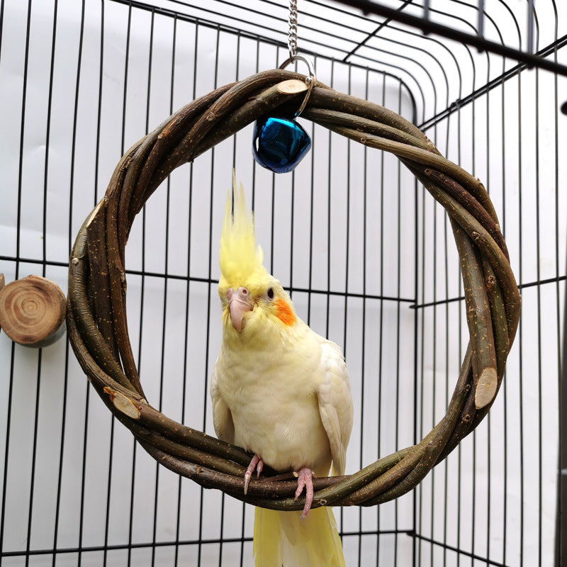 Bird Standing Frame Ring Chewing Toy Bird Cage