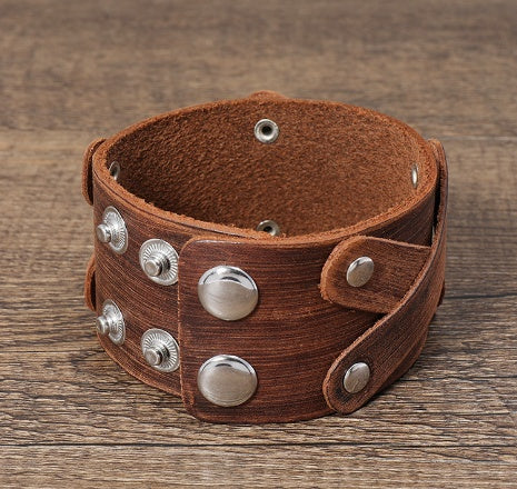 Simple Retro And Old Multi Layer Leather Bracelet