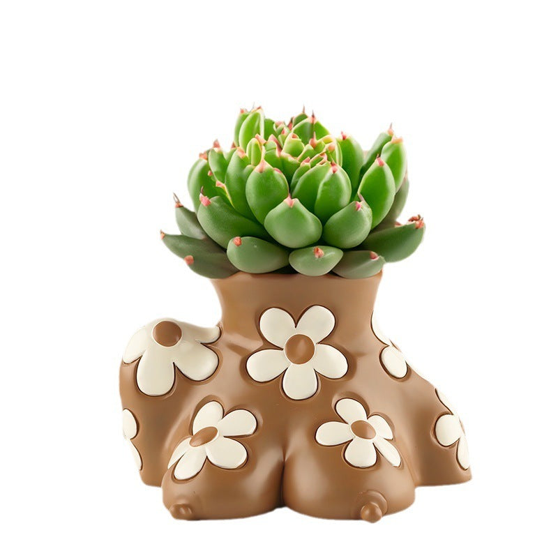 Creative Resin Body Art Flowerpot Home Decor