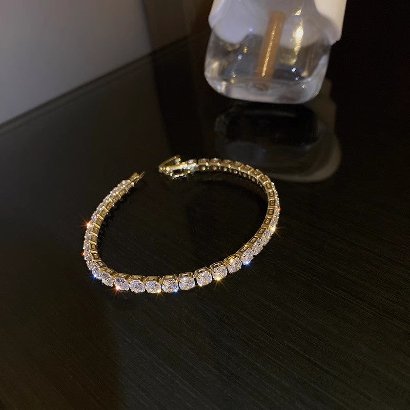 Fashion Jewelry Zircon Geometric Square Bracelet Light Luxury