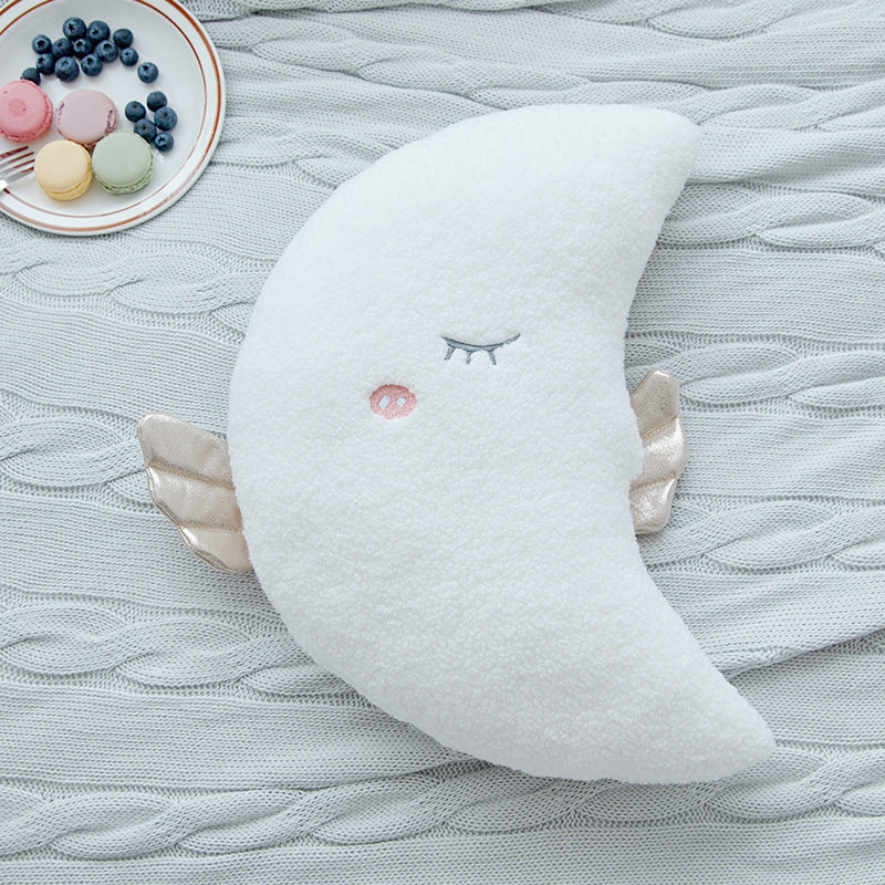 New Stuffed Angel Cloud Moon Star Plush Pillow Soft Cushion Cloud Stuffed Plush Toys for Children Baby Kids Pillow Girl