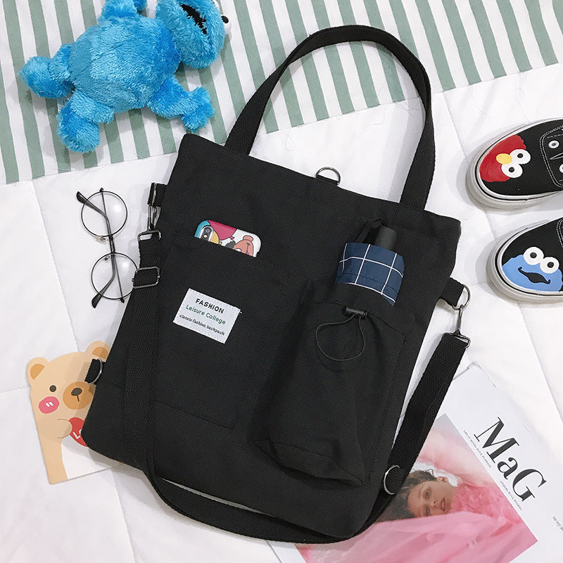 Harajuku Canvas Bags Students Handbag With Pocket