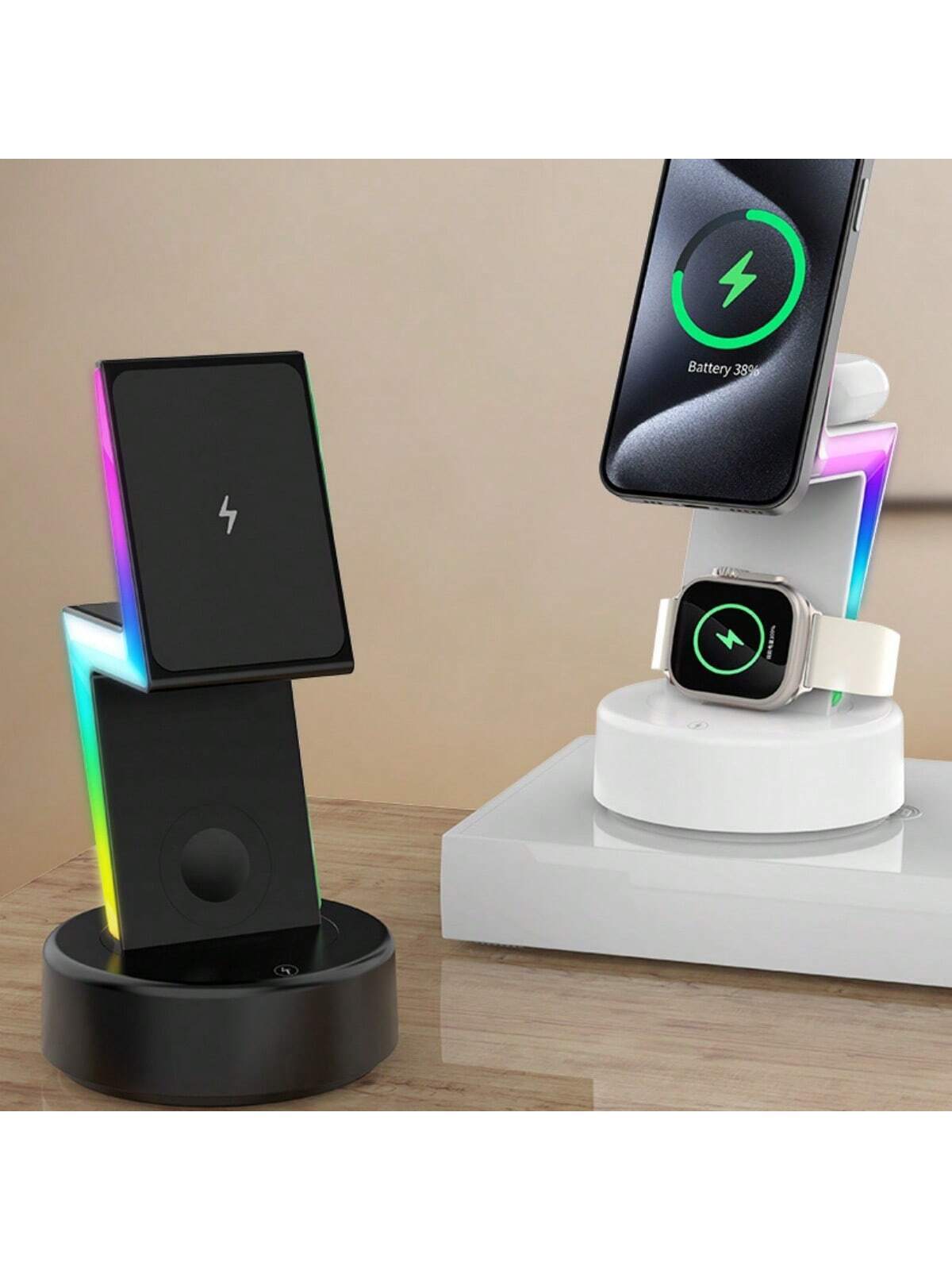 Lightning Bolt 3 in 1 Magnetic Wireless Charging Station