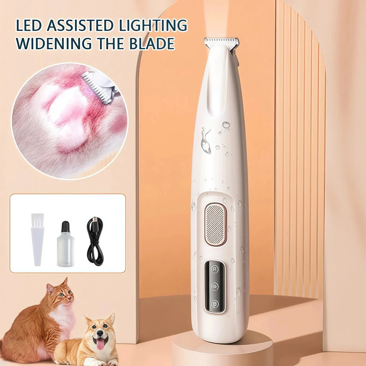 Portable Paw Trimmer with Led Light