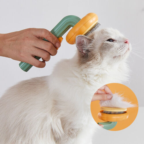 Pet Grooming Cleaning Brush Pumpkin