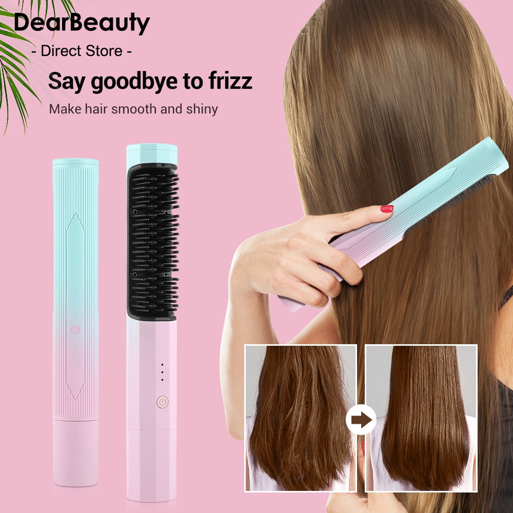 Straightening Comb Rechargeable Hair Wireless Straightener