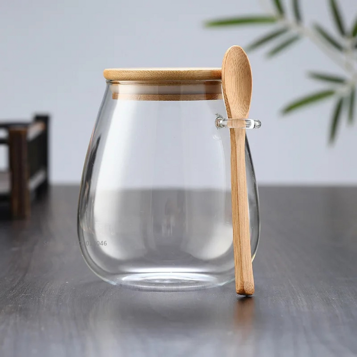 Wooden Bamboo Jar