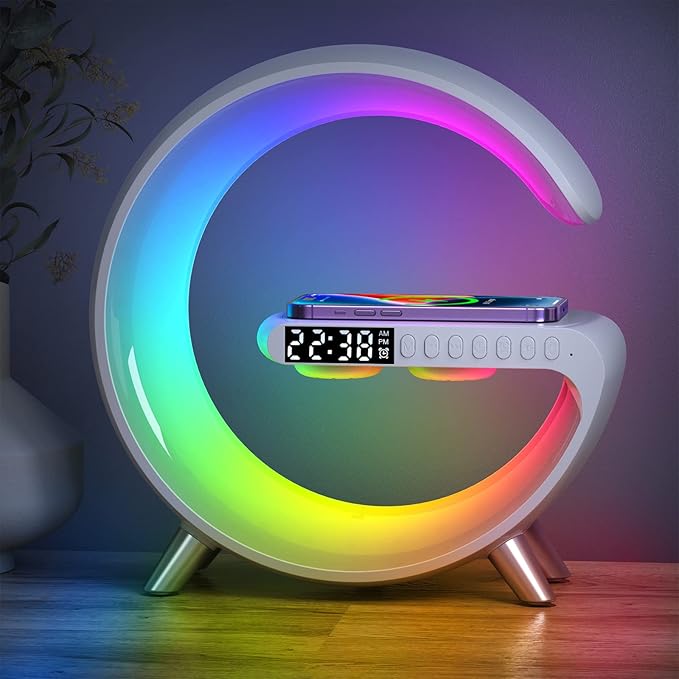 Wireless Fast Charging Pad with Speaker and Night Light