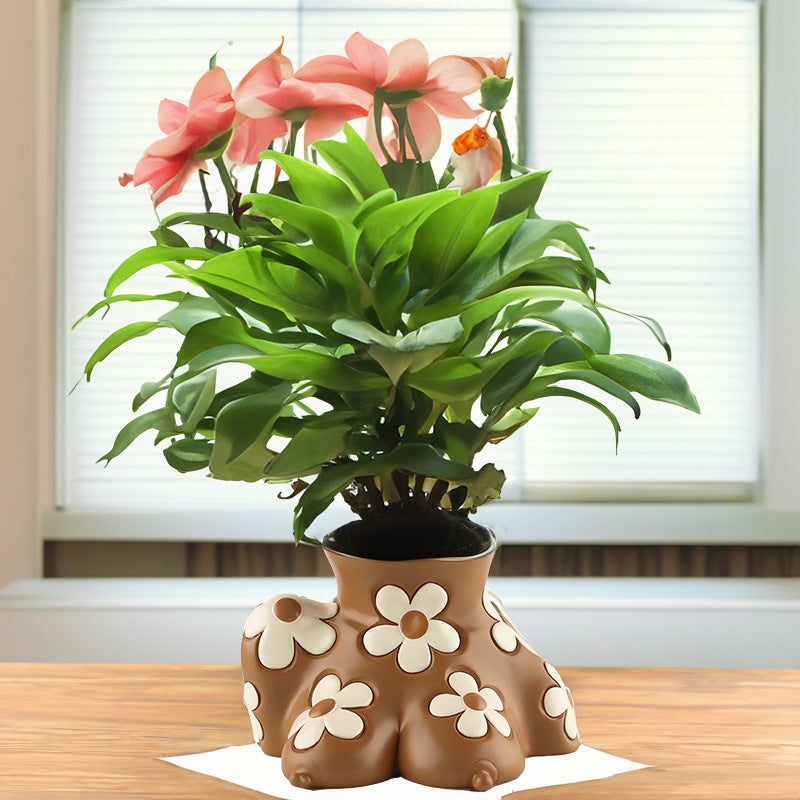 Creative Resin Body Art Flowerpot Home Decor