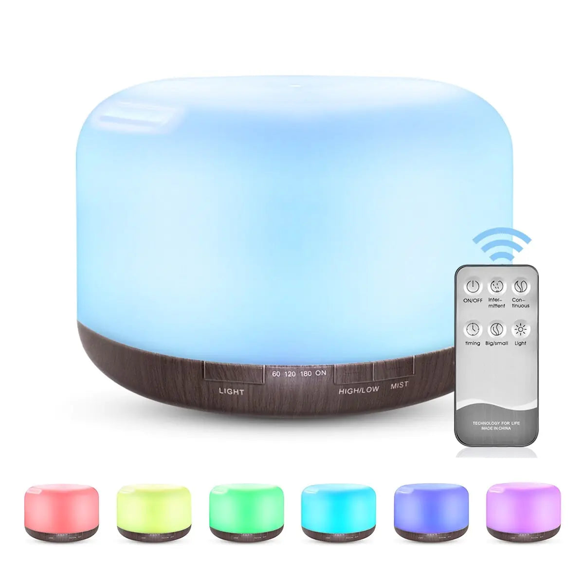 Color Changing Essential Oil Aromatherapy Diffuser With Remote