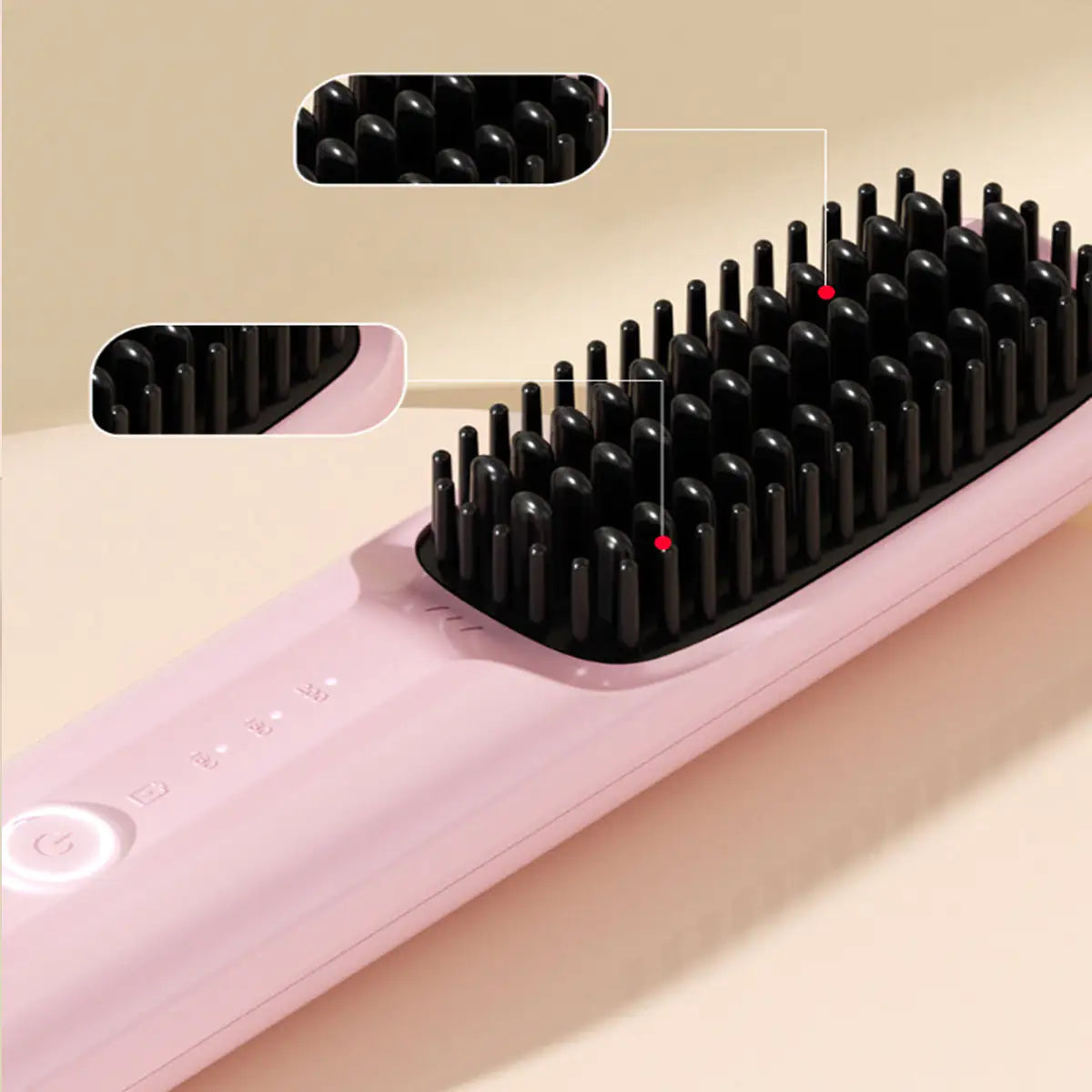 Hair Vanity Heated Hair Brush Rechargeable And Portable