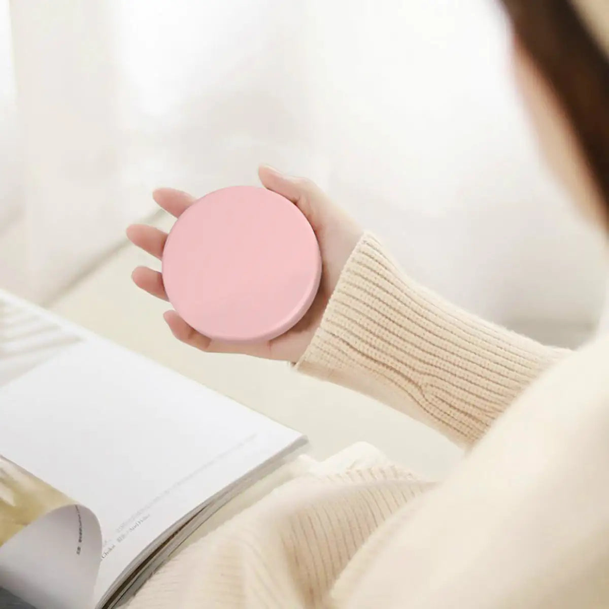 Compact Mirror With Portable Phone Charger