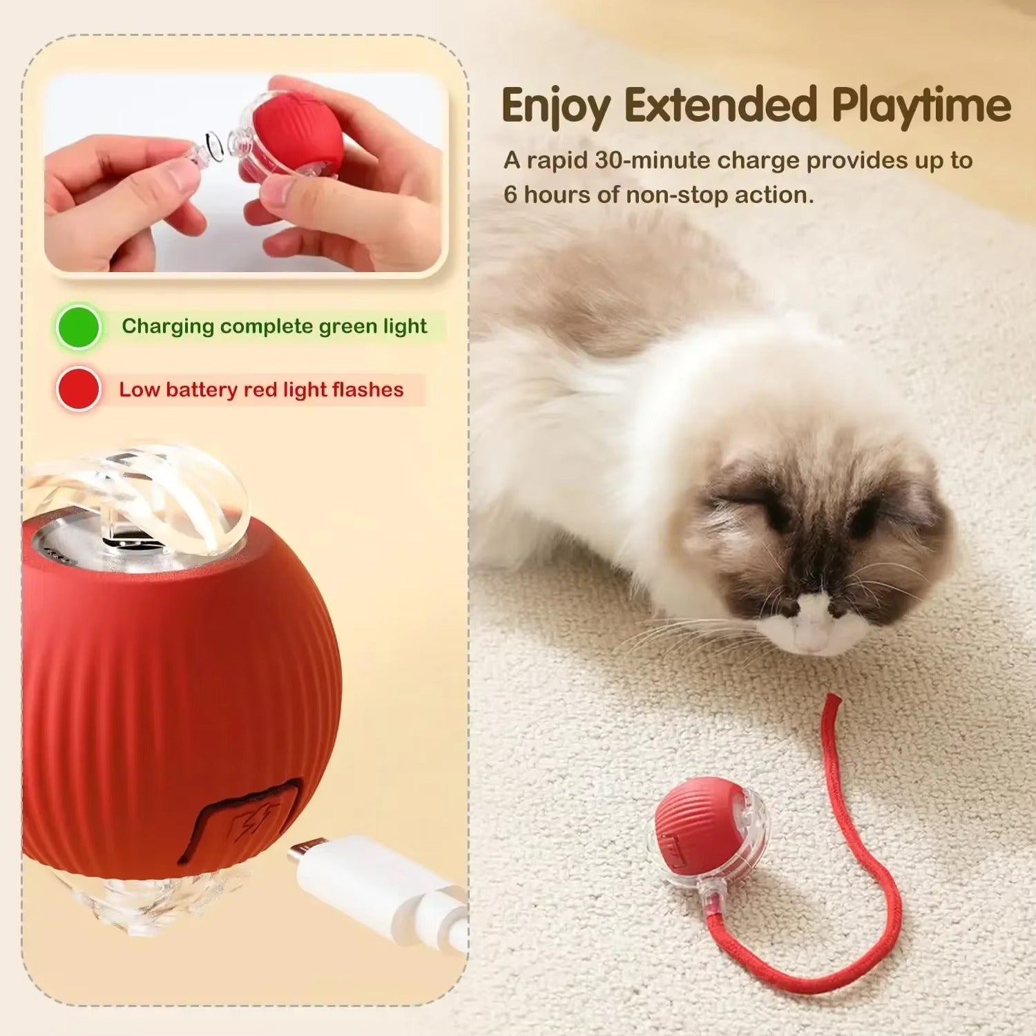 Rechargeable Smart Pet Interactive Toy