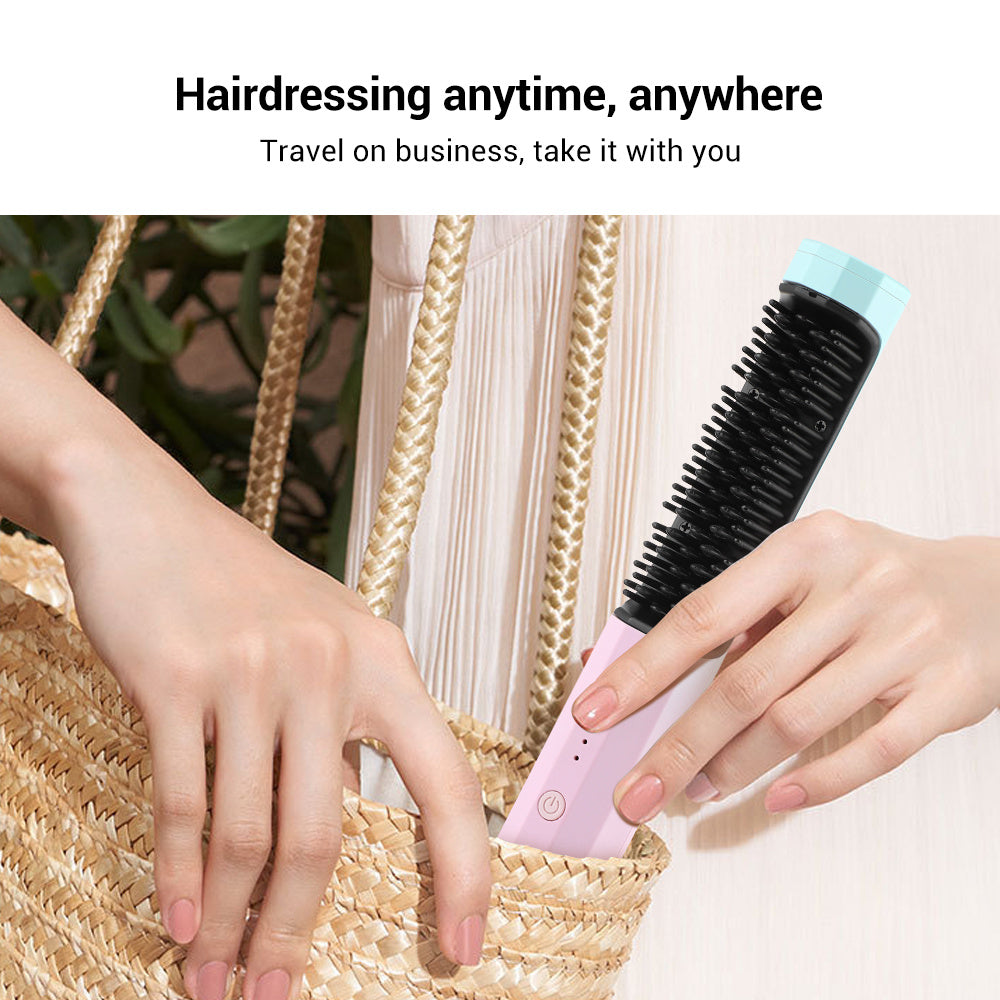 Straightening Comb Rechargeable Hair Wireless Straightener