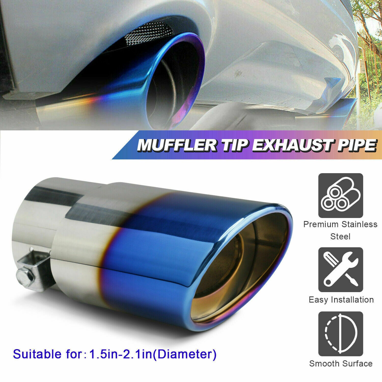 Car Exhaust Pipe Stainless Steel Round