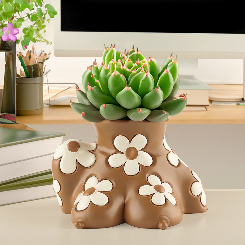 Creative Resin Body Art Flowerpot Home Decor