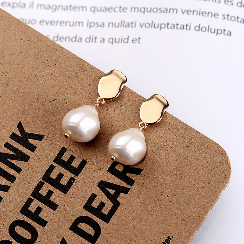 925 Sterling Silver Baroque Pearl Earings